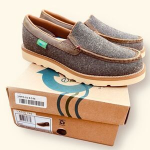 Twisted X Men's Eco TWX Dust Light Shoes Moc Toe Size 9.5 Brown Slip-On MCA0035